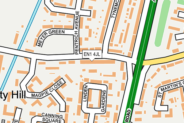 EN1 4JL map - OS OpenMap – Local (Ordnance Survey)