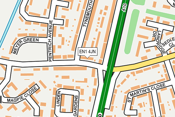 EN1 4JN map - OS OpenMap – Local (Ordnance Survey)