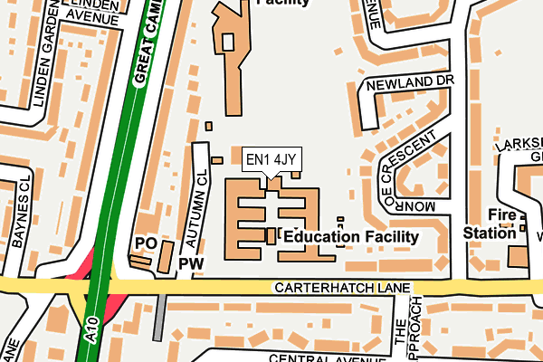 EN1 4JY map - OS OpenMap – Local (Ordnance Survey)