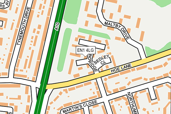 EN1 4LG map - OS OpenMap – Local (Ordnance Survey)