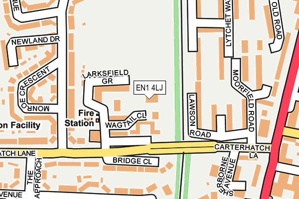 EN1 4LJ map - OS OpenMap – Local (Ordnance Survey)