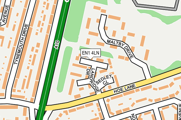 EN1 4LN map - OS OpenMap – Local (Ordnance Survey)