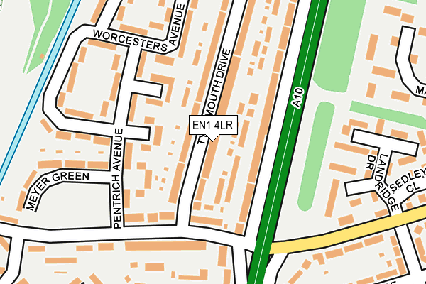 EN1 4LR map - OS OpenMap – Local (Ordnance Survey)