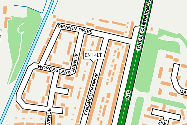 EN1 4LT map - OS OpenMap – Local (Ordnance Survey)