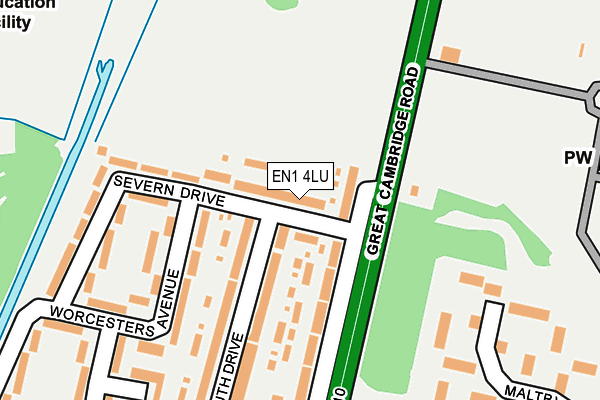 EN1 4LU map - OS OpenMap – Local (Ordnance Survey)