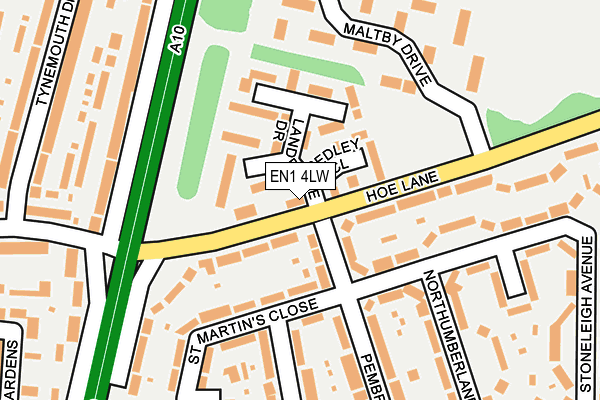 EN1 4LW map - OS OpenMap – Local (Ordnance Survey)