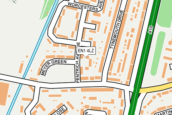EN1 4LZ map - OS OpenMap – Local (Ordnance Survey)
