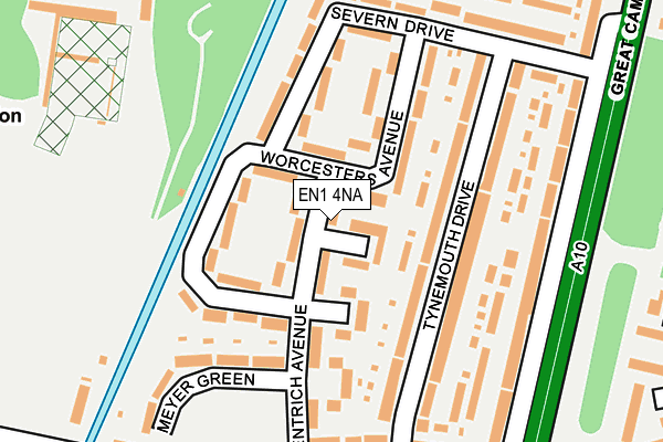 EN1 4NA map - OS OpenMap – Local (Ordnance Survey)