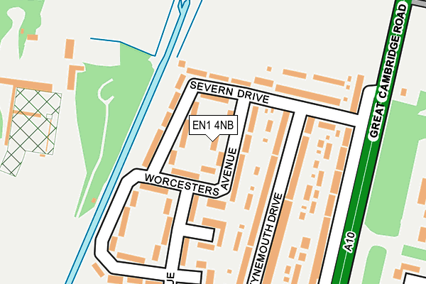 EN1 4NB map - OS OpenMap – Local (Ordnance Survey)