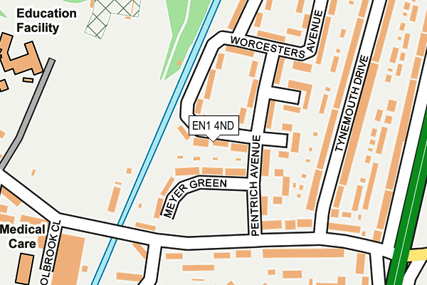 EN1 4ND map - OS OpenMap – Local (Ordnance Survey)