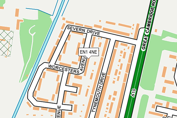 EN1 4NE map - OS OpenMap – Local (Ordnance Survey)