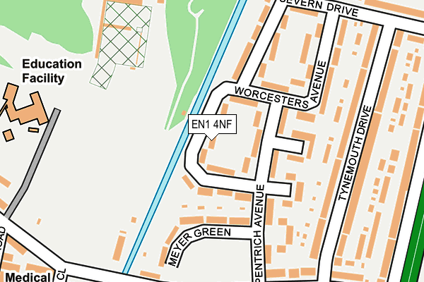 EN1 4NF map - OS OpenMap – Local (Ordnance Survey)