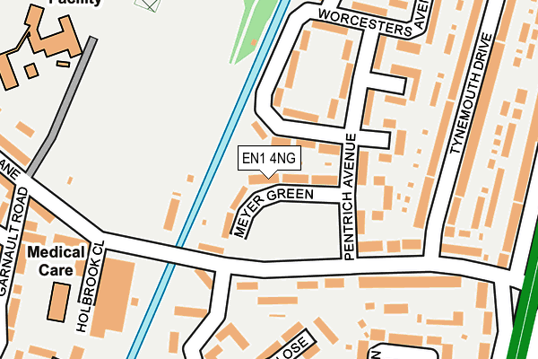 EN1 4NG map - OS OpenMap – Local (Ordnance Survey)