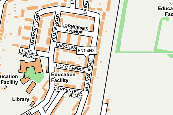 EN1 4NX map - OS OpenMap – Local (Ordnance Survey)