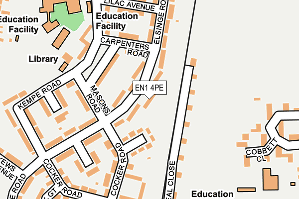 EN1 4PE map - OS OpenMap – Local (Ordnance Survey)