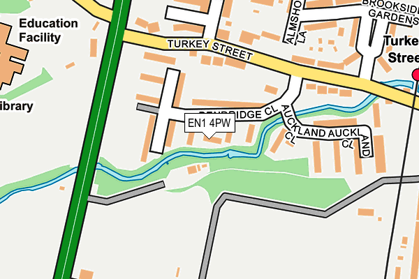 EN1 4PW map - OS OpenMap – Local (Ordnance Survey)