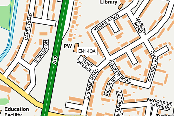 EN1 4QA map - OS OpenMap – Local (Ordnance Survey)