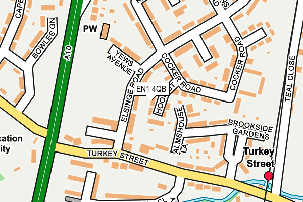 EN1 4QB map - OS OpenMap – Local (Ordnance Survey)