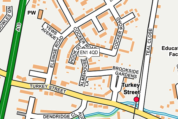 EN1 4QD map - OS OpenMap – Local (Ordnance Survey)