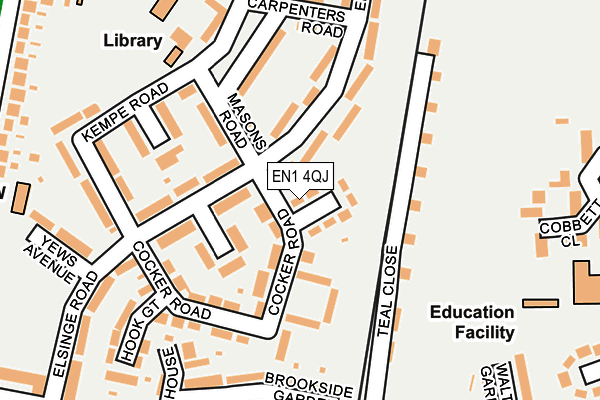 EN1 4QJ map - OS OpenMap – Local (Ordnance Survey)