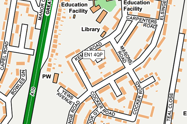 EN1 4QP map - OS OpenMap – Local (Ordnance Survey)