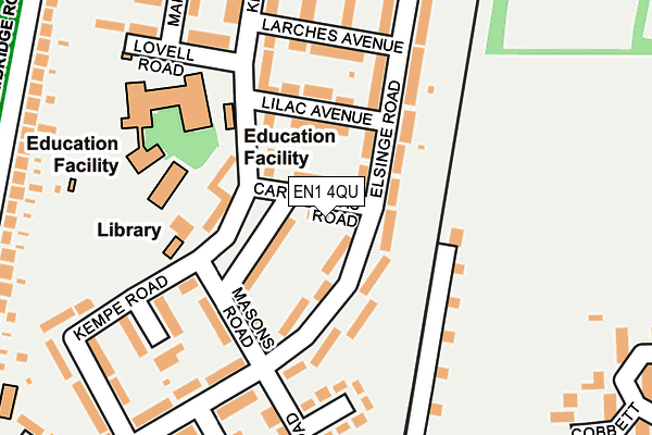 EN1 4QU map - OS OpenMap – Local (Ordnance Survey)