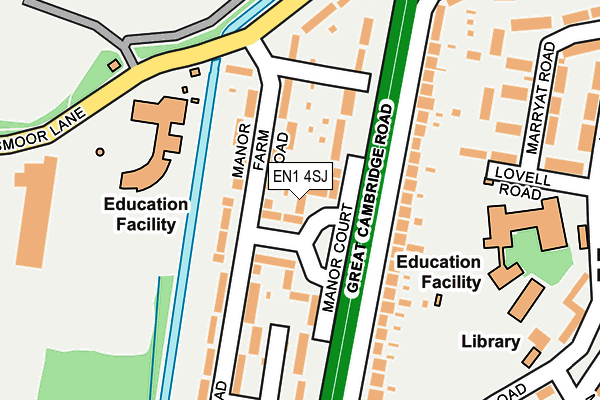EN1 4SJ map - OS OpenMap – Local (Ordnance Survey)