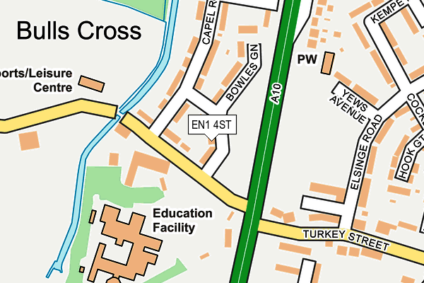 EN1 4ST map - OS OpenMap – Local (Ordnance Survey)