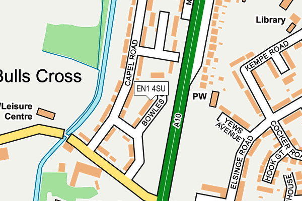 EN1 4SU map - OS OpenMap – Local (Ordnance Survey)