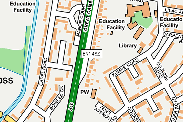 EN1 4SZ map - OS OpenMap – Local (Ordnance Survey)