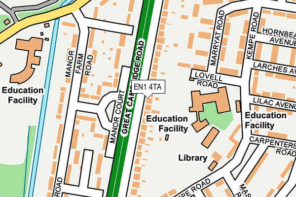EN1 4TA map - OS OpenMap – Local (Ordnance Survey)
