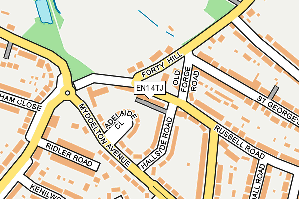 EN1 4TJ map - OS OpenMap – Local (Ordnance Survey)