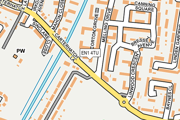EN1 4TU map - OS OpenMap – Local (Ordnance Survey)