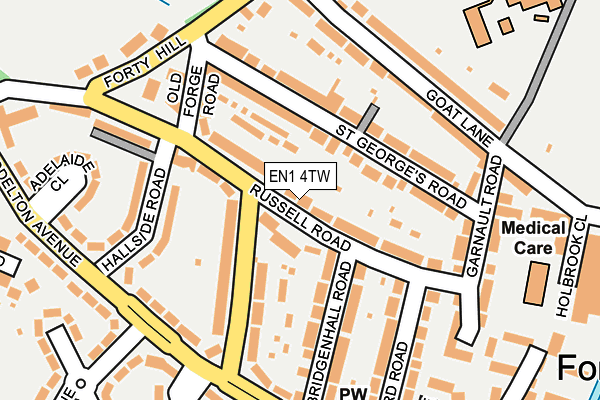 EN1 4TW map - OS OpenMap – Local (Ordnance Survey)
