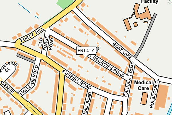 EN1 4TY map - OS OpenMap – Local (Ordnance Survey)