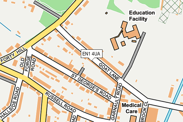 EN1 4UA map - OS OpenMap – Local (Ordnance Survey)