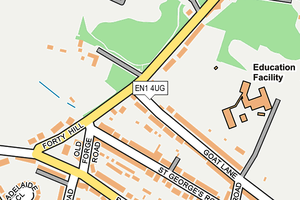 EN1 4UG map - OS OpenMap – Local (Ordnance Survey)
