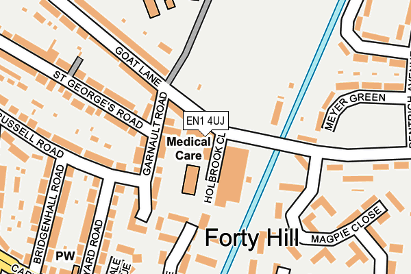 EN1 4UJ map - OS OpenMap – Local (Ordnance Survey)