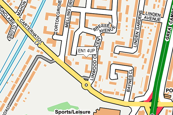 EN1 4UP map - OS OpenMap – Local (Ordnance Survey)