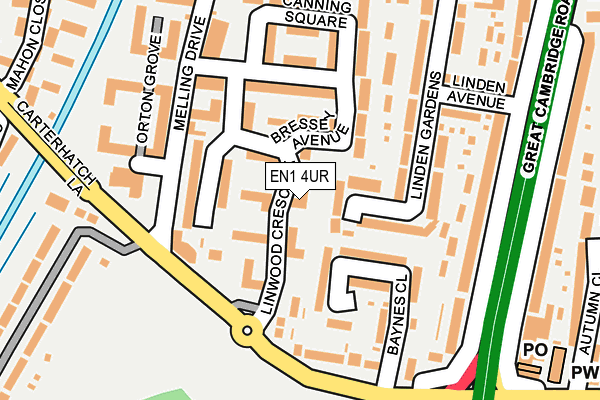 EN1 4UR map - OS OpenMap – Local (Ordnance Survey)