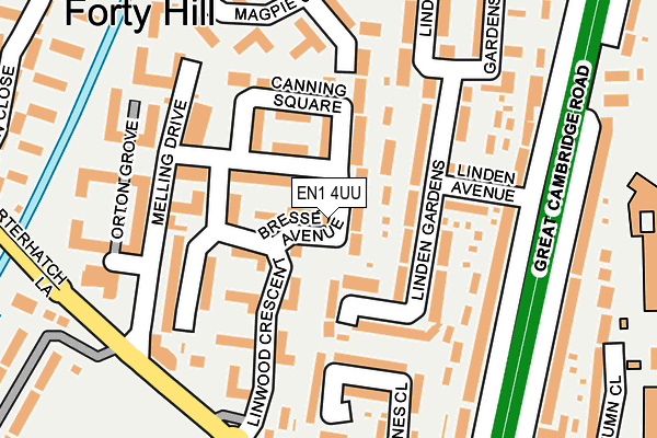 EN1 4UU map - OS OpenMap – Local (Ordnance Survey)