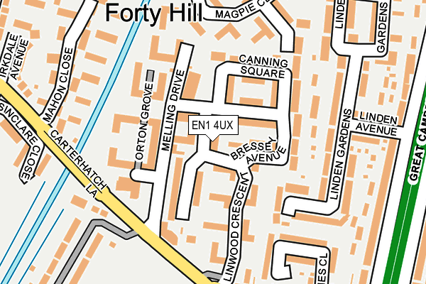 EN1 4UX map - OS OpenMap – Local (Ordnance Survey)