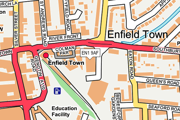 EN1 9AF map - OS OpenMap – Local (Ordnance Survey)