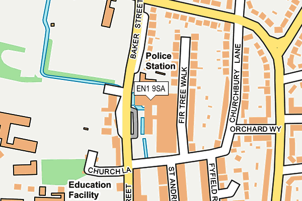 EN1 9SA map - OS OpenMap – Local (Ordnance Survey)