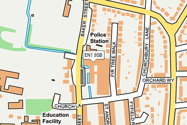 EN1 9SB map - OS OpenMap – Local (Ordnance Survey)