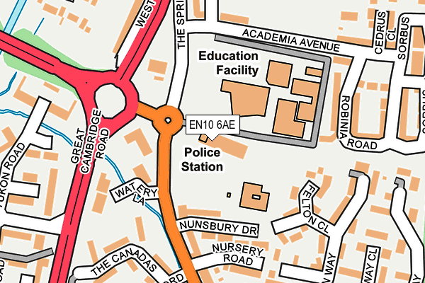 EN10 6AE map - OS OpenMap – Local (Ordnance Survey)