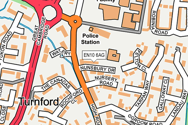 EN10 6AG map - OS OpenMap – Local (Ordnance Survey)
