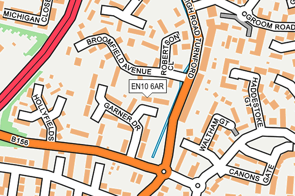 EN10 6AR map - OS OpenMap – Local (Ordnance Survey)