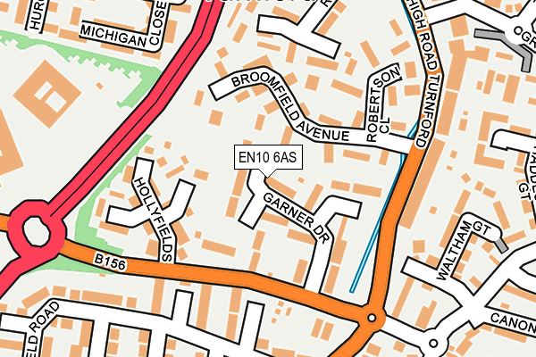 EN10 6AS map - OS OpenMap – Local (Ordnance Survey)