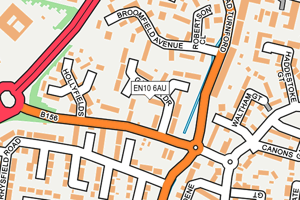 EN10 6AU map - OS OpenMap – Local (Ordnance Survey)